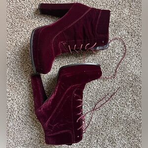 Stuart Weitzman Maroon Suede Heels